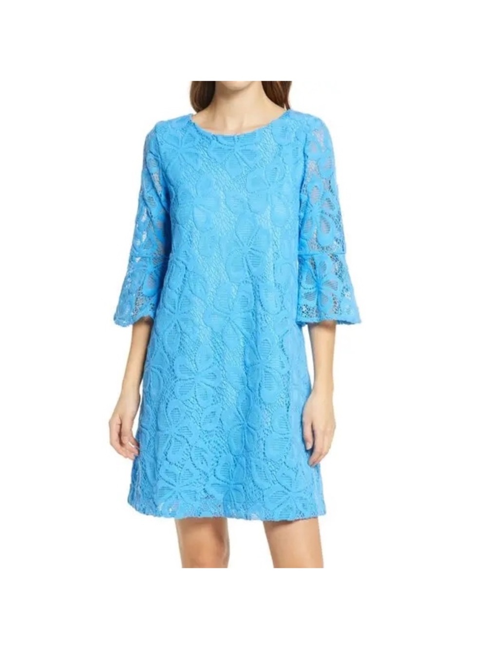 Lilly Pulitzer Ophelia Lace Swing Dress Zanzibar Blue Medium